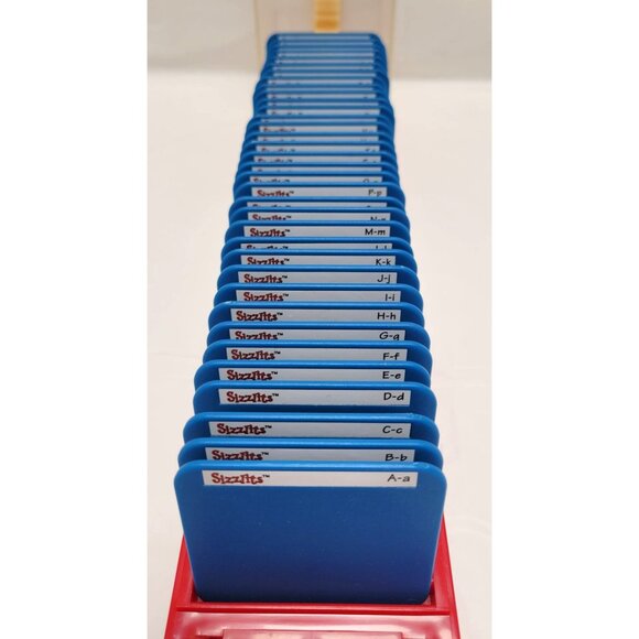 Sizzix Sizzlits CLASSIC Die Storage Case Blue Alphabet Die Cutting Cartridges - Picture 2 of 11